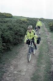Anthony & Nicholas Lowne, enjoying the track to Selworthy [Remastered scan, June 2019]