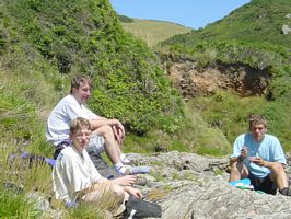 Lunch on Lannacombe Beach