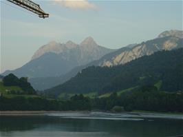 Lac du Vernex, a public water reservoir at Rossinière, 55.0 miles into the ride