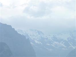 View to Breithorn from the approach to Wengen after emerging from the tunnel