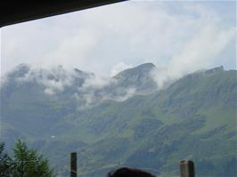 View to Bietenhorn, on the far side of the valley beyond Lauterbrunnen, as we head up from Wengen to Klein Scheidegg