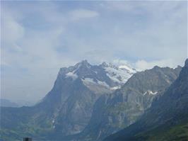 Closer view of Wetterhorn and Mittelhorn from the viewpoint near the Souvenir Shop at Klein Scheidegg