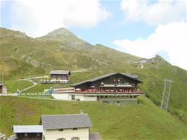 View up the path towards the Grindelwaldblick restaurant (at the top) from the viewpoint near the Souvenir Shop at Klein Scheidegg