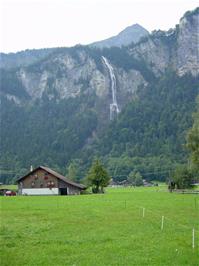 Oltschibach Falls, on the way to Meringen, 3.5 miles into the ride and 576m above sea level