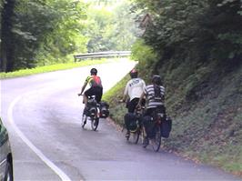Starting the first big climb on the approach Bärschwil, 10.7 miles into the ride