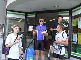 Emerging from the Weibel supermarket at Spittlegasse,Büren