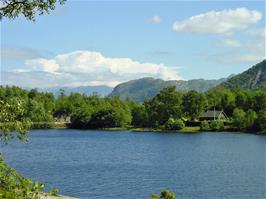 Eikelivatnet, from our afternoon refreshment stop, 24.1 miles into the ride