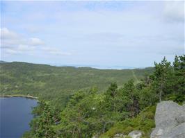 View to Revsvatnet 1100m into our walk to the Pulpit Rock