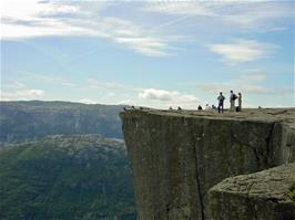Gavin foolishly decides to join Tao for a look over the edge of Preikestolen