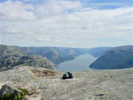 Another view to Lyse Fjord as we start walking back to the hostel
