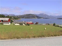 Høle Fjord seen from Ims, 24.6 miles into the ride