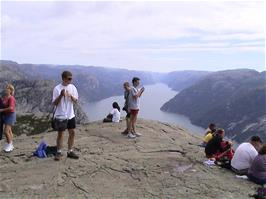 Taking in the breathtaking scenery on Preikestolen