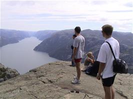 Taking in the breathtaking scenery on Preikestolen