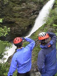 Svandals Waterfall, on the approach to Sauda, 41.3 miles into the ride
