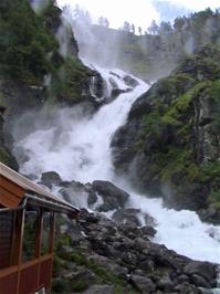 Låte Waterfall, 29.3 miles into the ride