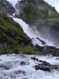 Låte Waterfall, 29.3 miles into the ride