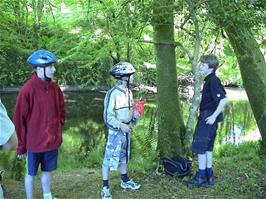 Will, Louis and Joe by the River Avon below Lower Reveton, Loddiswell