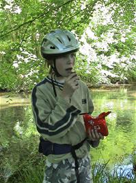 Louis Burgess by the Avon below Lower Reveton, Loddiswell