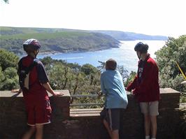 View to Salcombe estuary from the grounds of Salcombe Youth Hostel, located inside Overbecks National Trust