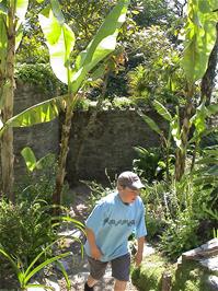James in the grounds of Salcombe Youth Hostel