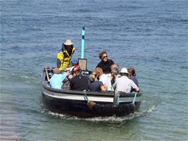 The second group arrive at East Portlemouth on the ferry from Salcombe