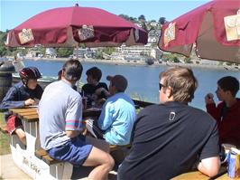 Morning refreshments at the East Portlemouth cafe