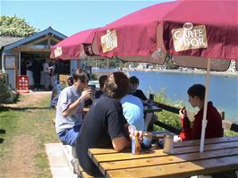 Morning refreshments at the East Portlemouth cafe