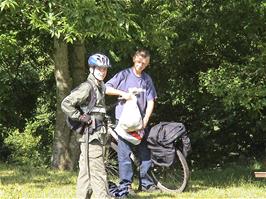 Joe and Ashley in the grounds of Beer YH