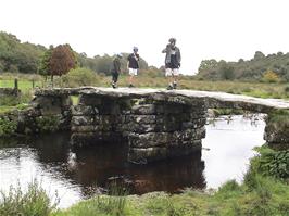 The Clapper Bridge at Postbridge, 1.2 miles from the hostel