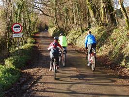 Riding along the lane from Dean Prior to Deancombe