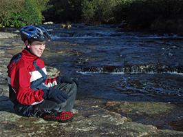 Keir Purdie, halfway to the reservoir, decides the water is too cold for a dip