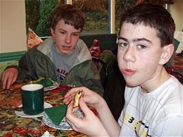 Joe and Keir in the Terrace Café