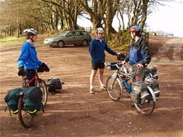 Halfway along the Quantock Ridge track at Triscombe Park Gate, 17.6 miles into the ride