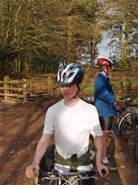 Joe and Gavin at Triscombe Park Gate