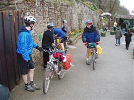 The group at the Cliff Railyway entrance, Lynton, after our journey back from Lynmouth