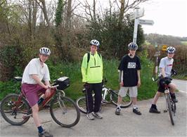 Oliver, Peter, Gage and Joe at Parkfield Cross, Ashburton