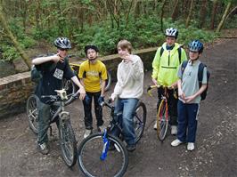 Gage, Keir, Steven, Peter and Sol at Stover Country Park