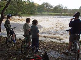 Totnes weir in full flood