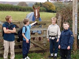 Osian, Dennis, Josh and Kane near Shuttaford