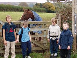 Osian, Dennis, Josh and Kane near Shuttaford