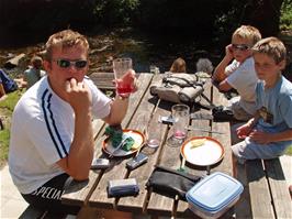 Gavin, Josh and Dennis at Fingle Bridge