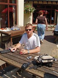 Gavin at the Fingle Bridge Inn