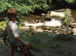 A "fish ladder" on the river Teign, seen from the Fisherman's Path