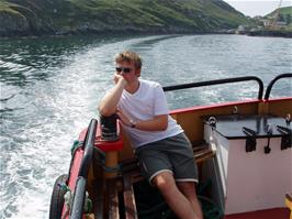 Gavin on the ferry