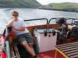 Gavin on the ferry