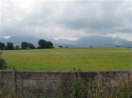 View back to the mountains of the Black Valley and the Dunloe Gap, from 11-1 Lower Lewis Road, Gurane, Beaufort, 8.4 miles into the ride