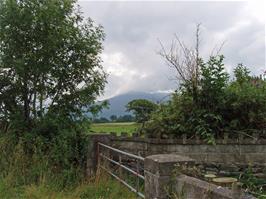View back to the mountains of the Black Valley and the Dunloe Gap, from 11-1 Lower Lewis Road, Gurane, Beaufort, 8.4 miles into the ride