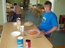 A rather late evening meal at Dunquin Youth Hostel