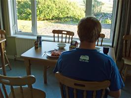 A rather late evening meal at Dunquin Youth Hostel
