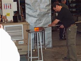 Preparing the handle for the water jug
